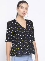 Sunshine Polka Button Women’s Top