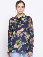 Floral Yawn Der Women’s Tie Knot Top