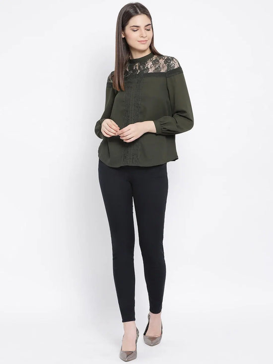 Olive Shanelle Lace Women Top