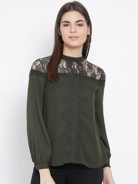 Olive Shanelle Lace Women Top