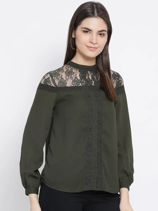 Olive Shanelle Lace Women Top