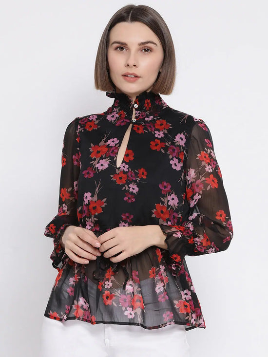 Floral Victorian Chic Women Top