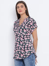 Floral Lamp Turn Women Top