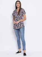 Floral Lamp Turn Women Top