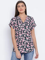 Floral Lamp Turn Women Top