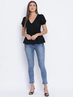 Black Legacy Tie-Knot Women Top