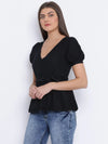 Black Legacy Tie-Knot Women Top