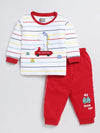 Nottie Planet Dinosaur Printed Fancy Boys Set - Red