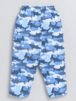 Nottie Planet Shark Printed Fancy Boys Set -Blue