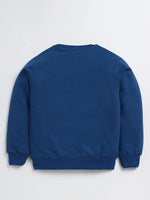 Nottie Planet Full Sleeve Loopknit Sweatshirt For Boys-Navy