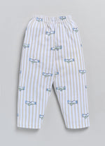 Nottie Planet Aeroplane Printed Fancy Boys Set - Ocean Green