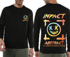 Manlino Attire Mens Black Round Neck Regular Graphic Printed Sweatshirt