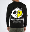 Manlino Fercy Mens Black Round Neck Regular Graphic Printed Sweatshirt