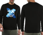 Manlino Game Mens Black Round Neck Regular Graphic Printed Sweatshirt-MLM(RSSWT)BLACK_04-M