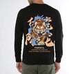 Manlino Market Mens Black Round Neck Regular Graphic Printed Sweatshirt