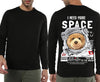 Manlino Ware Mens Black Round Neck Regular Graphic Printed Sweatshirt