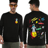 Manlino Game Mens Black Round Neck Regular Graphic Printed Sweatshirt-MLM(RSSWT)BLACK_52-M