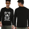 Manlino Graphics Mens Black Round Neck Regular Graphic Printed Sweatshirt