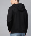 Manlino Creature Mens Black Regular Fit Hooded Neck Graphic Printed Hoody