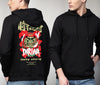 Manlino Attire Mens Black Regular Fit Hooded Neck Graphic Printed Hoody