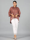 Women Embroidered Standard Brown Jumpsuits & Sets