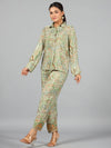 Women Printed Standard Green Jumpsuits & Sets