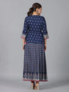 Juniper Women Indigo Shantoon Printed Maxi Dress