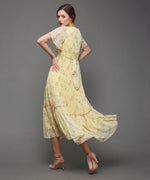 Motley Crew Leaf Printed Maxi Dress Multicolored-Base-Yellow