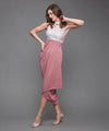 A Mayfair Draped Halter Dress Dusty Pink