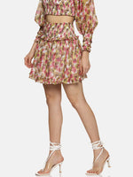 Floral Multicolor Smocked Mini Skirt