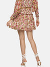 Floral Multicolor Smocked Mini Skirt