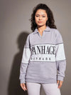 Women Grey Melange Copenhagen Colour Block Sweatshirt