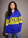 Women Royal Blue Los Angles Colour Block Sweatshirt