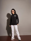 Women Black Fleece Too Cool Oversized Sweatshirt