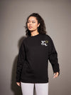 Women Black Fleece Too Cool Oversized Sweatshirt