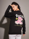 Women Black Fleece Too Cool Oversized Sweatshirt