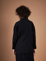 Women Black Twill Oversized Shirt