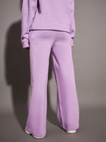 Women Lavender Fleece Calm Mood Wide Leg Track Pants