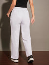 Women White Fleece Track Pants