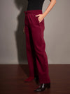 Women Maroon Fleece Track Pants