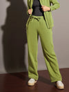 Women Olive Fleece Track Pants