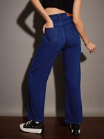 Women Blue Straight Fit Jeans