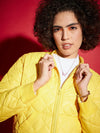 Women Solid Standard Yellow Full Sleeve Jacket