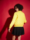 Women Solid Standard Yellow Full Sleeve Jacket