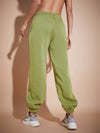 Women Olive Premium Fleece Baggy Joggers