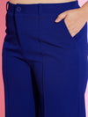 Women Royal Blue Knot Top With Straight Pants