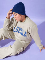 Women Grey Fleece Florida Sweatshirt With Track Pants