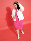 Women Solid Standard Off White Collared Neck Full Sleeve Jacket