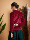 Women Solid Standard Maroon Full Sleeve Jacket