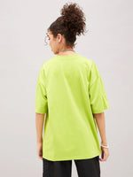 Women Green You Love Only Money Oversized T-Shirt